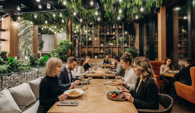Одно из изображений интеръера ресторана «Пейзаж» в Санкт-Петербурге